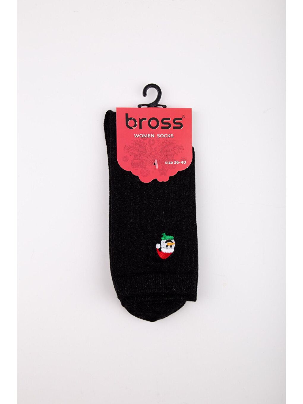 Karışık Yılbaşı Kutulu Simli Nakışlı Kadın Çorap-9