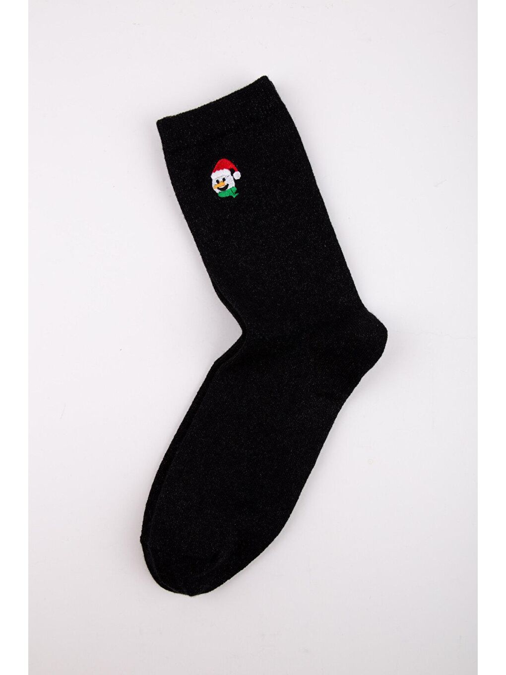 Karışık Yılbaşı Kutulu Simli Nakışlı Kadın Çorap-10