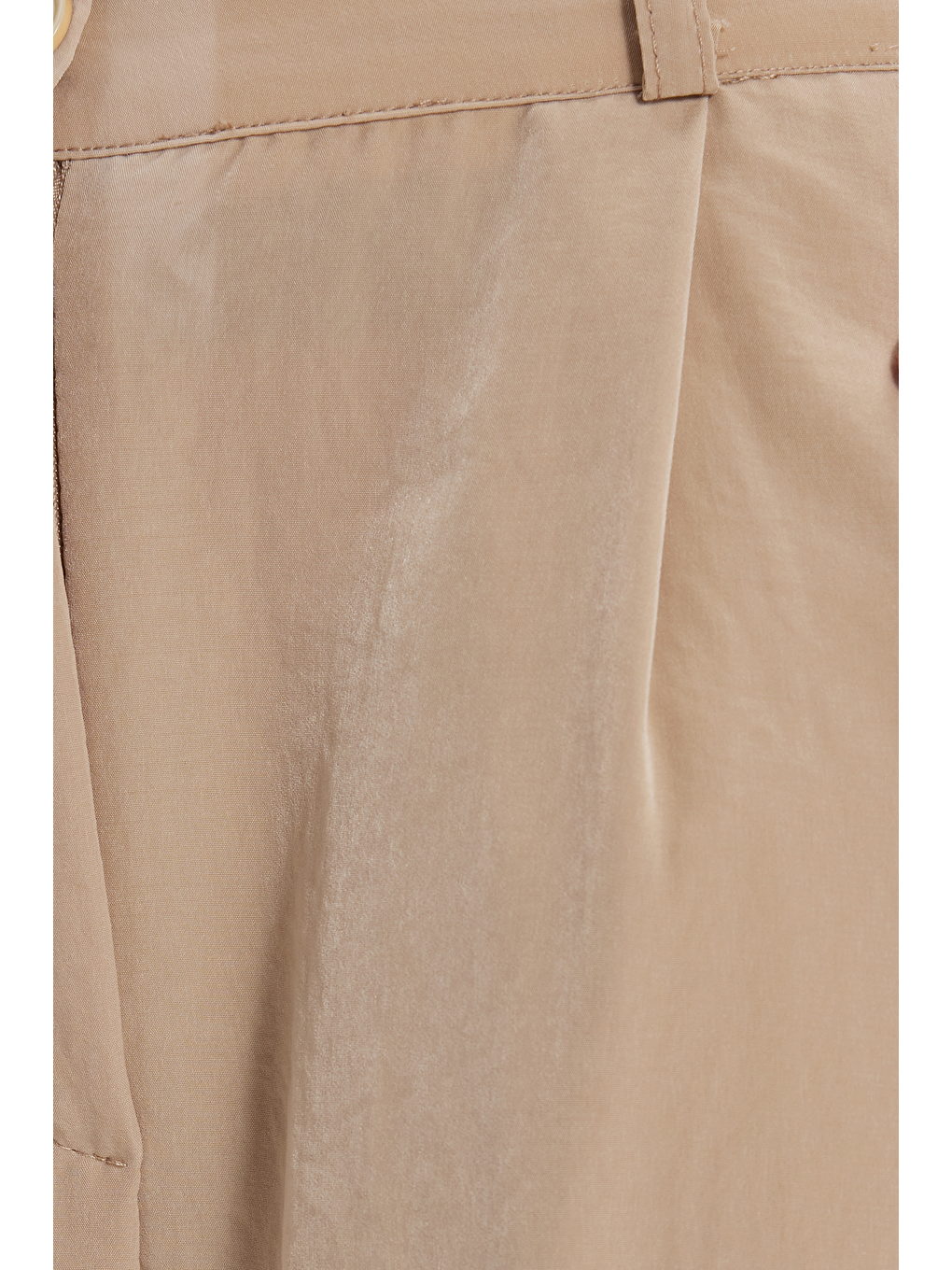Kadın Relax Fit Rahat Kesim Düz Çift Cepli Bej Pantolon-4
