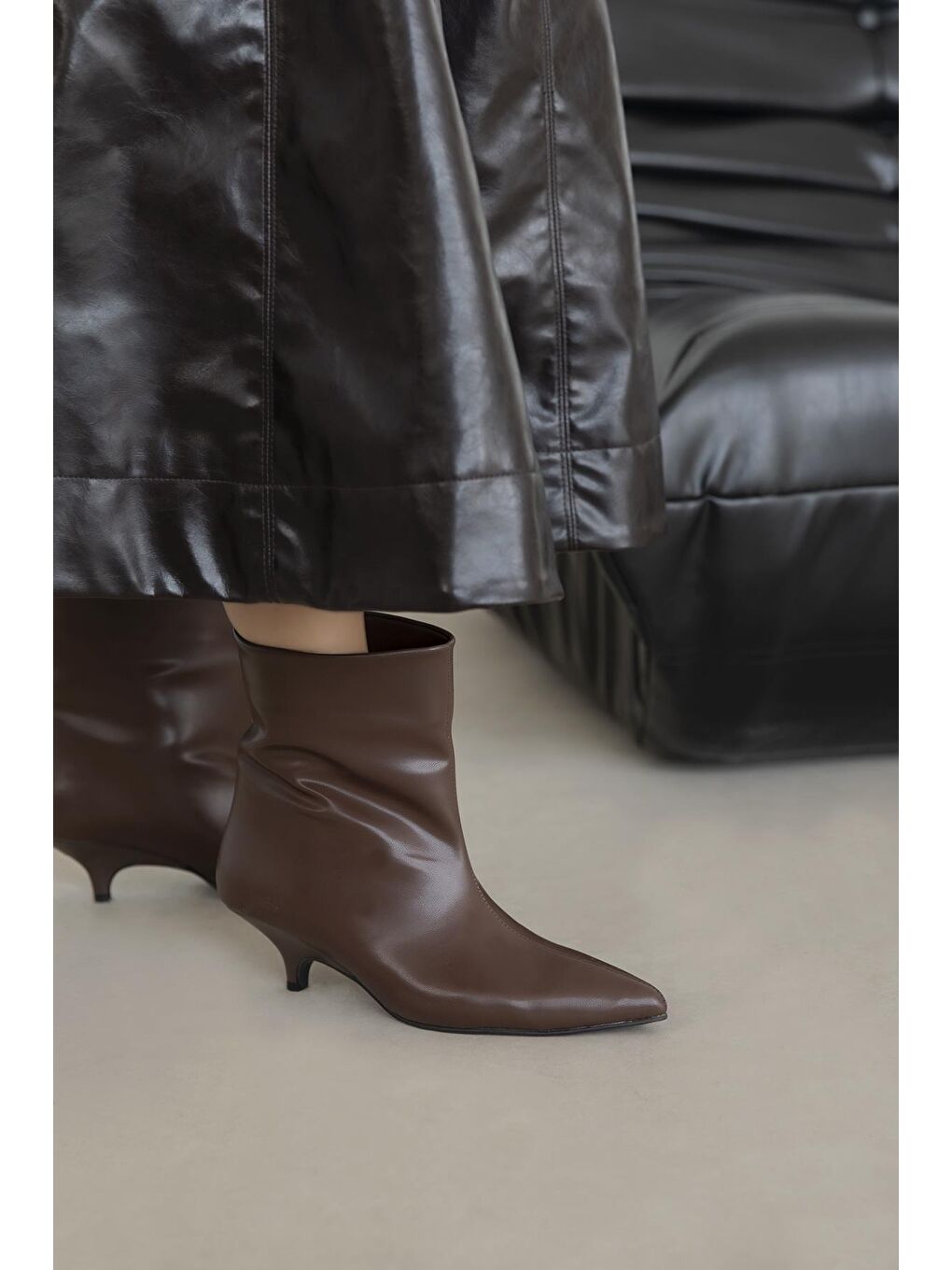 Kahverengi Bella Kadın Pino Ökce Deri Bot Kahve-1