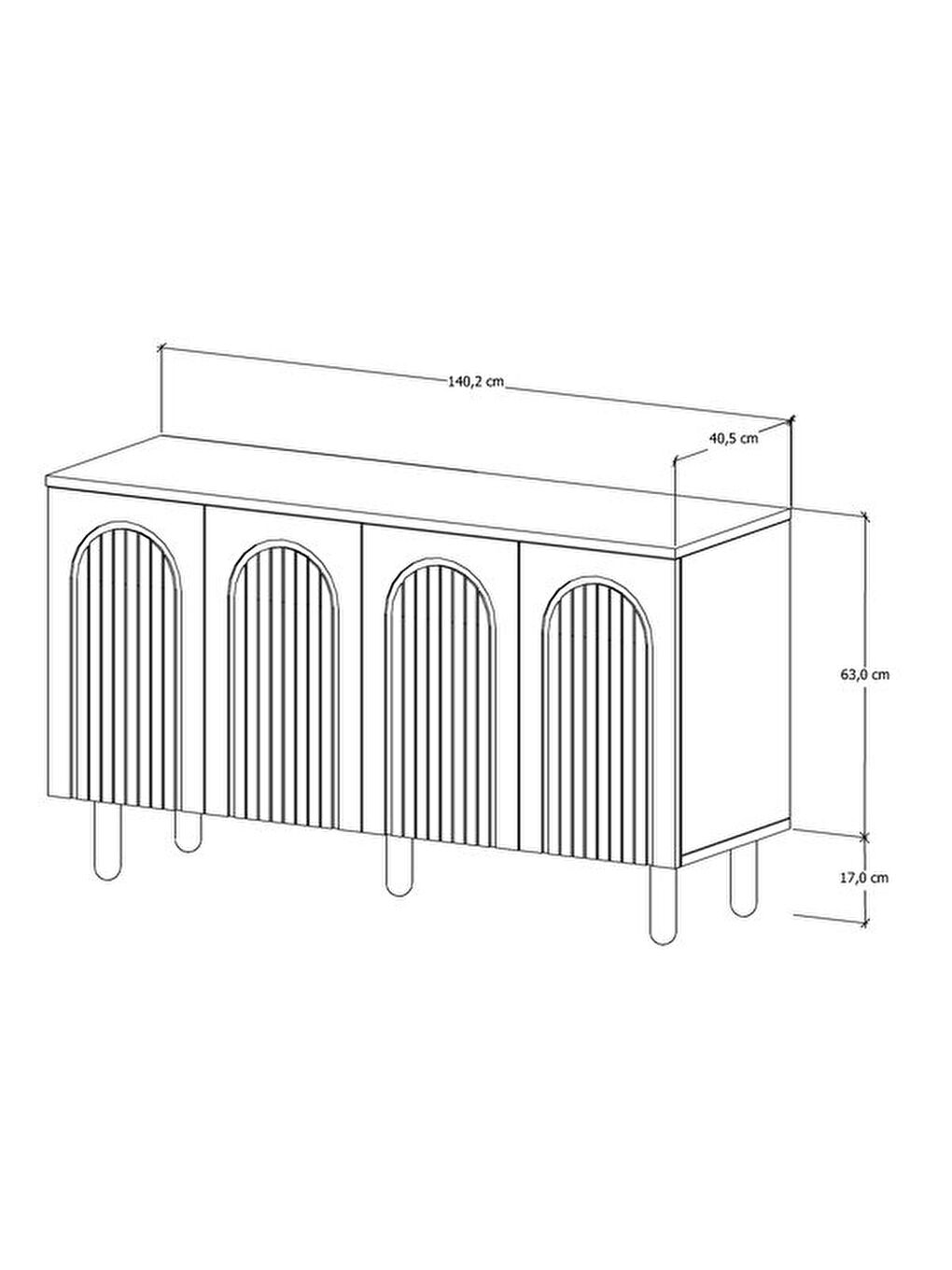 Kahverengi 4 Kapaklı Bohem Konsol - Beyaz / Sepet - 80x40x140 cm-2