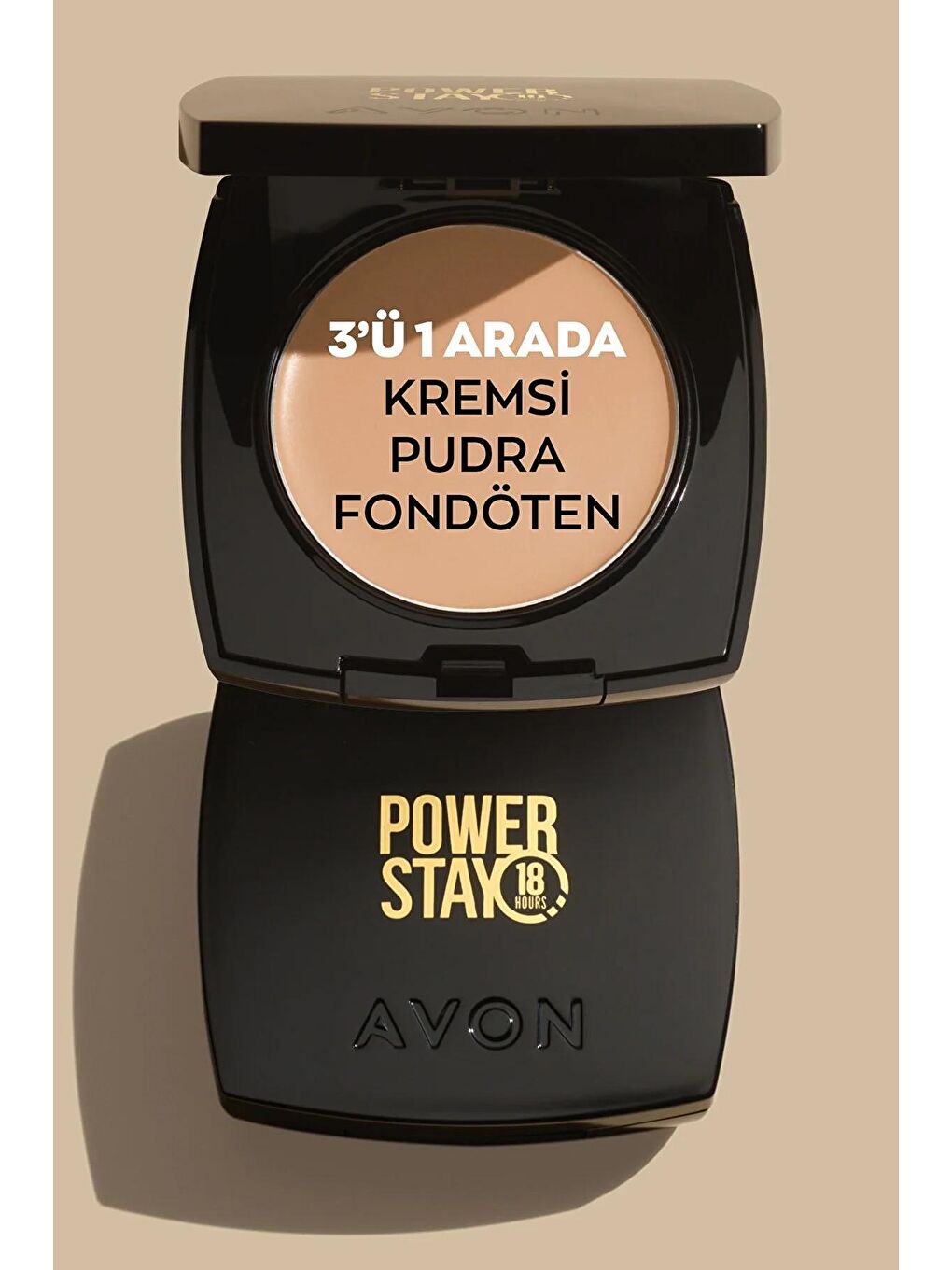 AVON Renksiz Power Stay Kremsi Pudra Fondöten Porcelain - 1