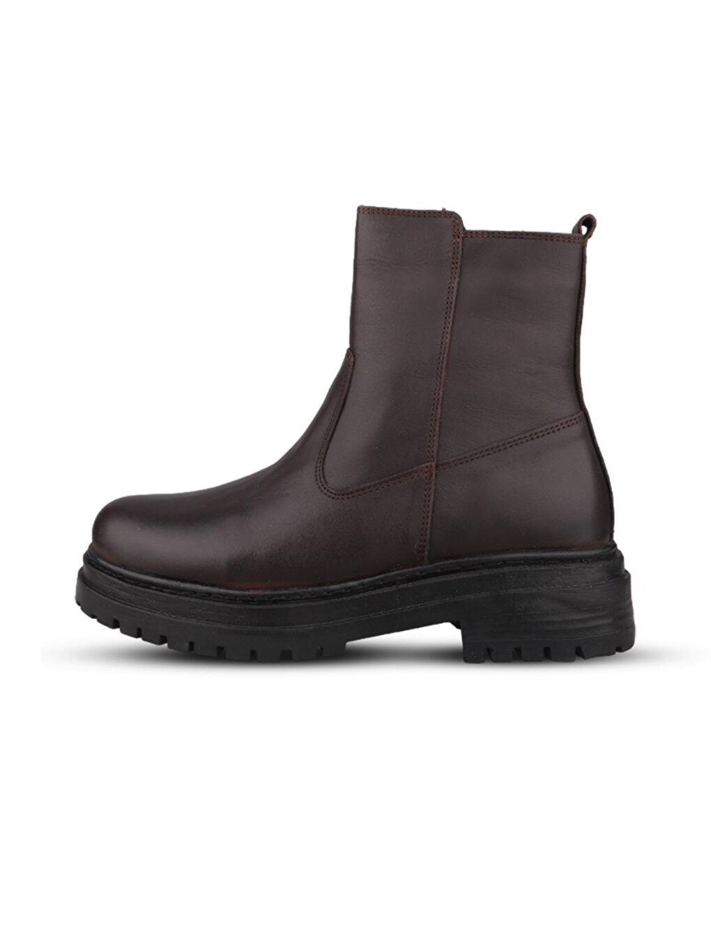 Kahverengi Kadın Günlük Bot - Kahve, Hakiki Deri-1