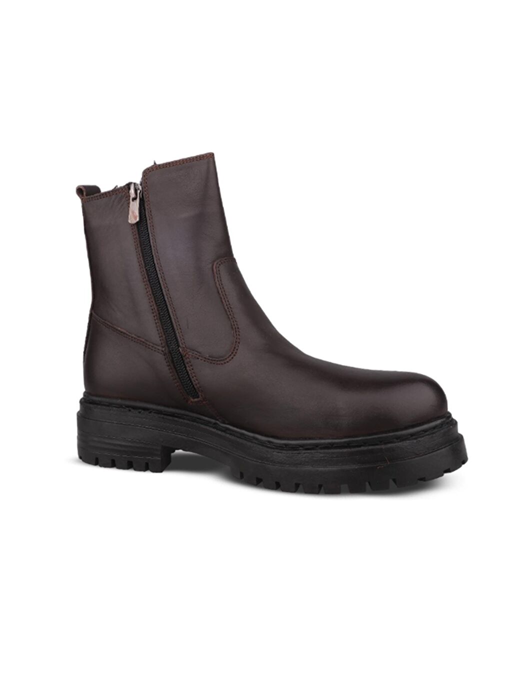 Kahverengi Kadın Günlük Bot - Kahve, Hakiki Deri-2