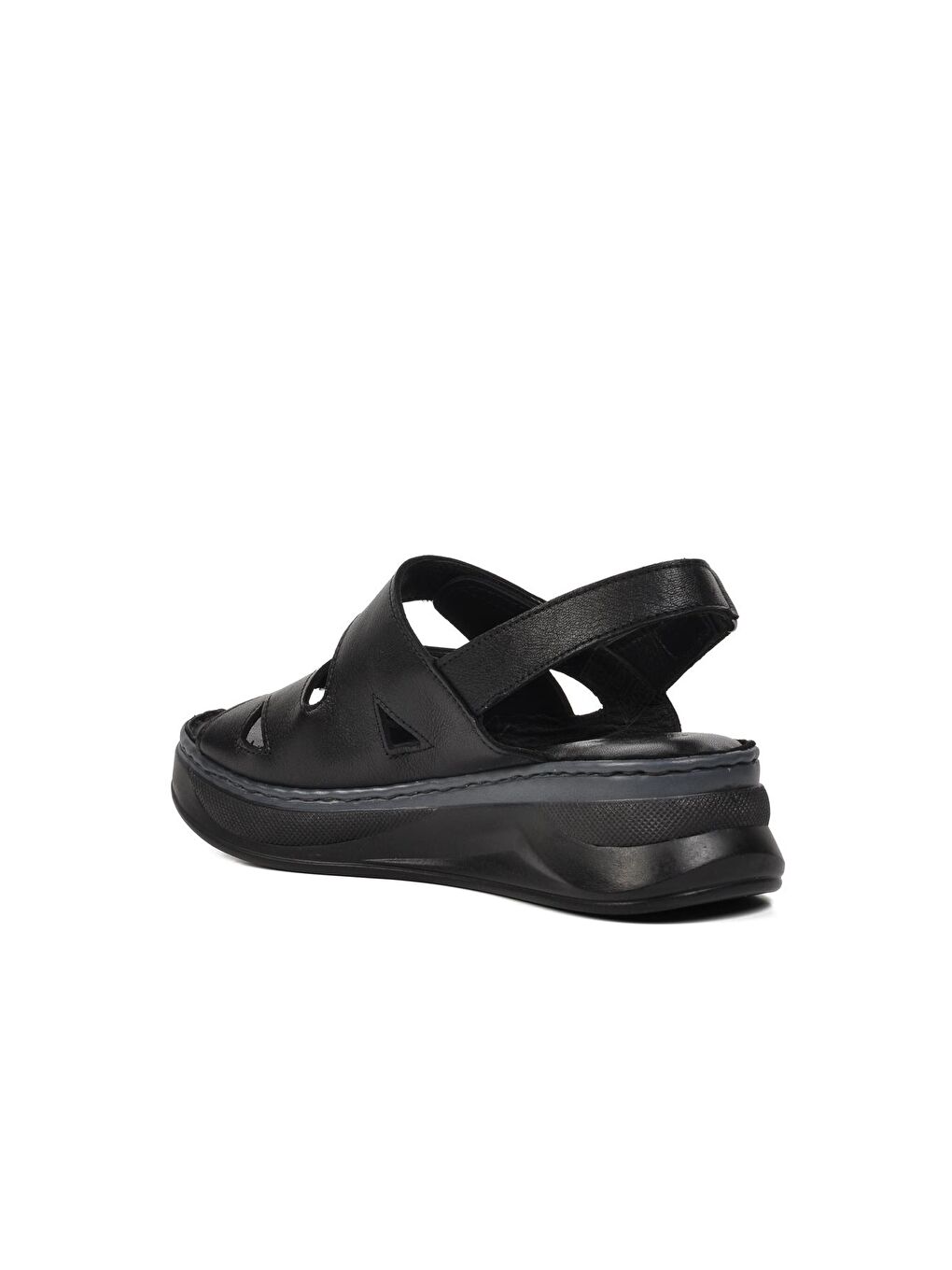 Siyah Hakiki Deri Kadın Sandalet 24340228Y-3