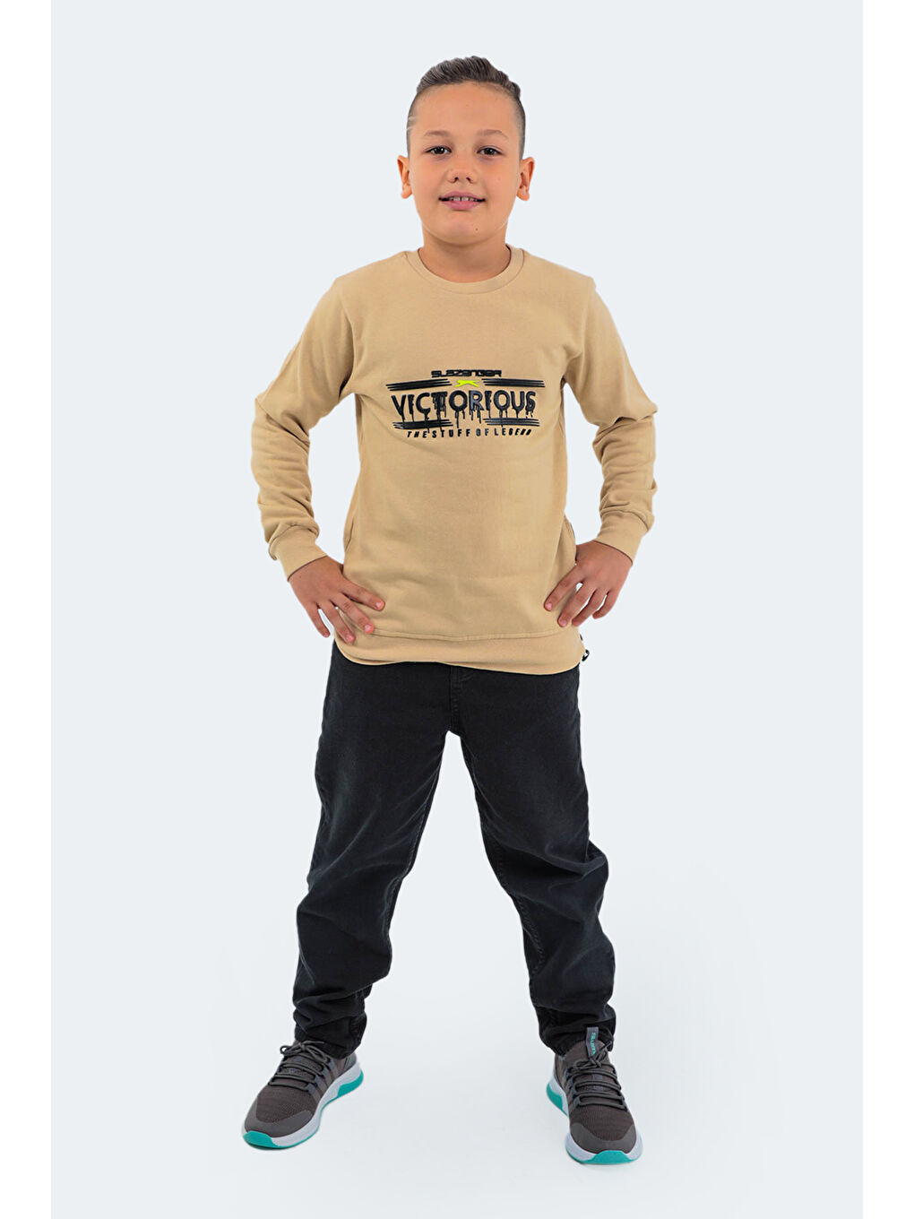 DUNA Unisex Çocuk Sweatshirt Bej-6