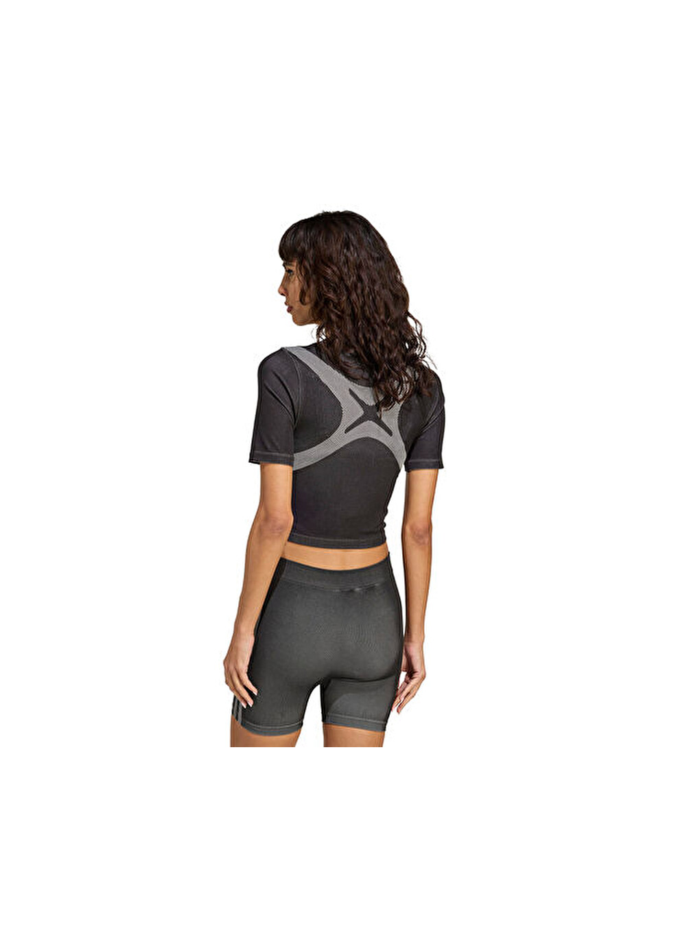 Seamless Tee Kadın Günlük Tişört Jv7159 Siyah-1