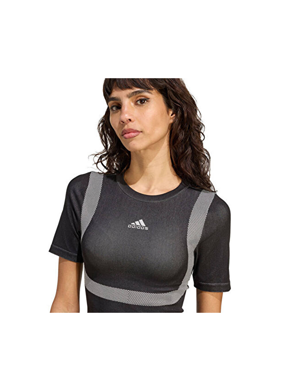Seamless Tee Kadın Günlük Tişört Jv7159 Siyah-3