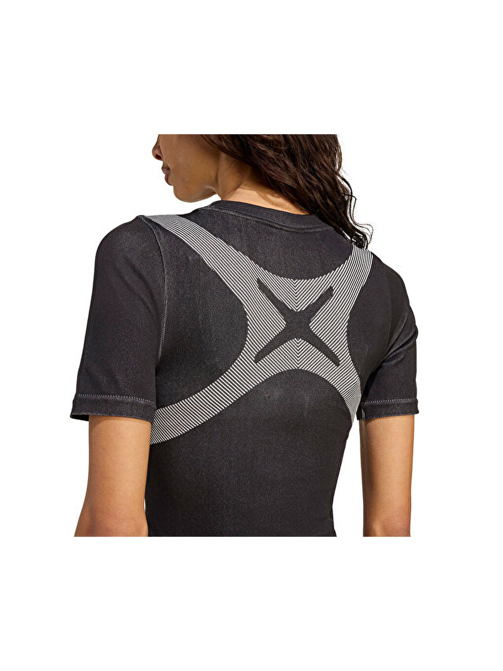 Seamless Tee Kadın Günlük Tişört Jv7159 Siyah-4