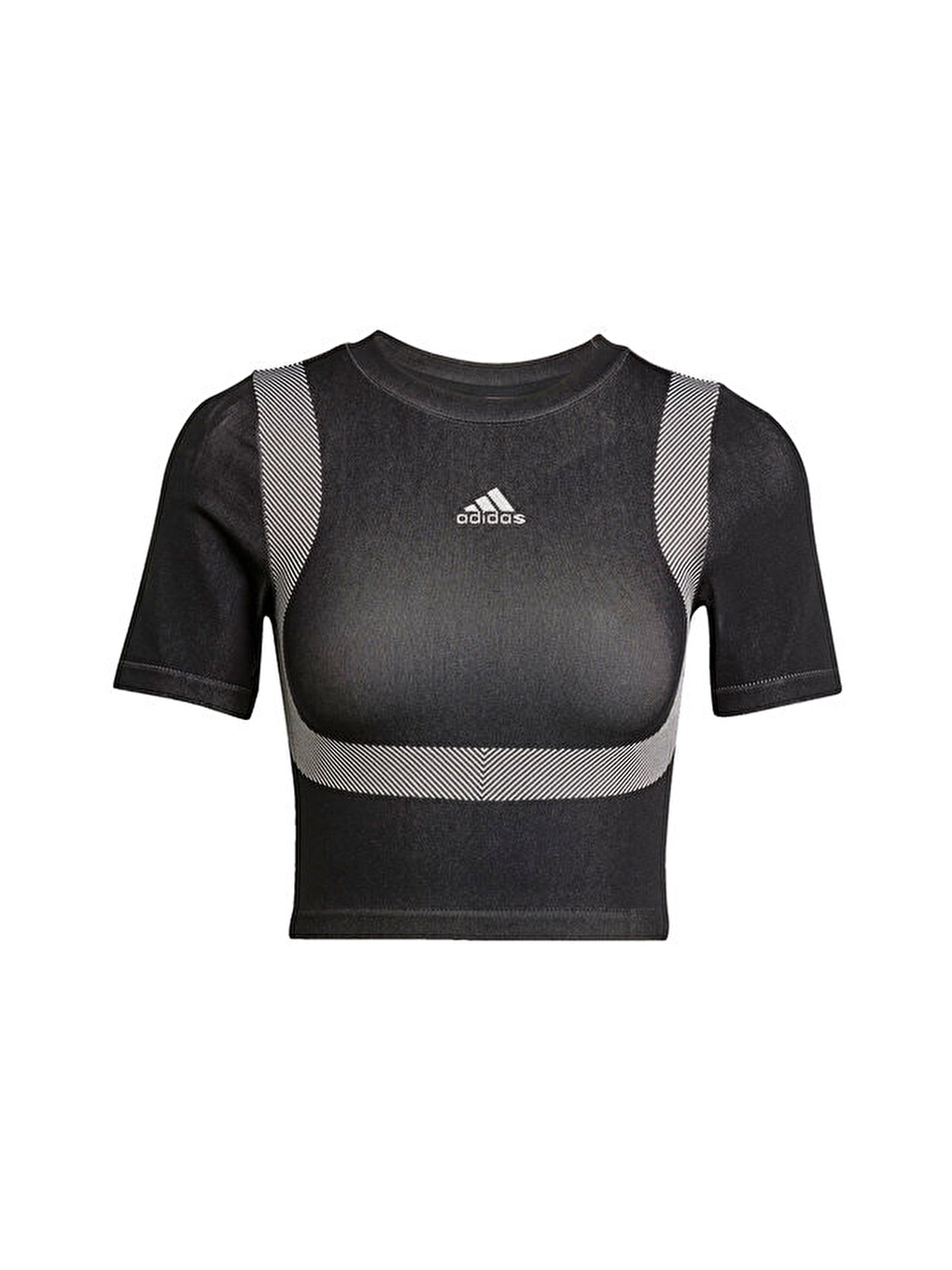 Seamless Tee Kadın Günlük Tişört Jv7159 Siyah-5