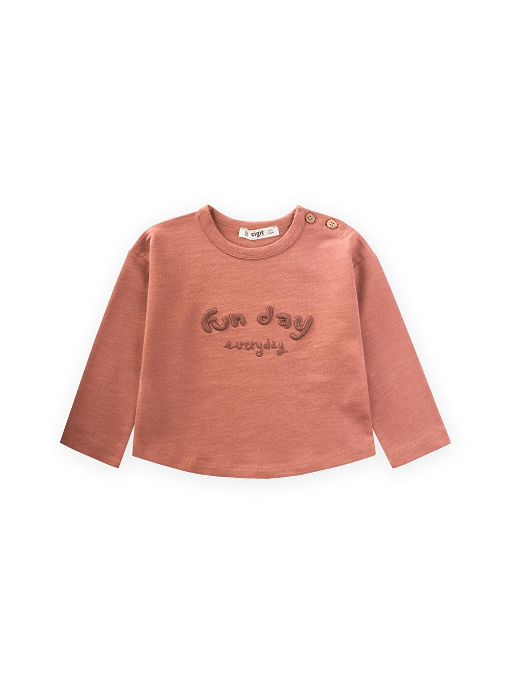 Turuncu Nakışlı Sweatshirt 1-5 Yaş Oranj