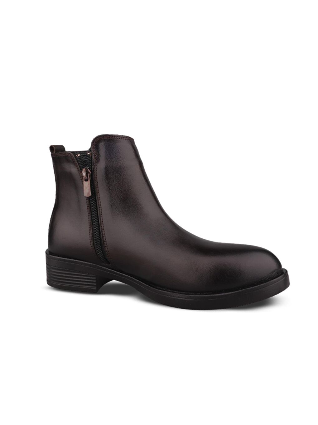 Kahverengi Kadın Günlük Bot - Kahve, Hakiki Deri-2