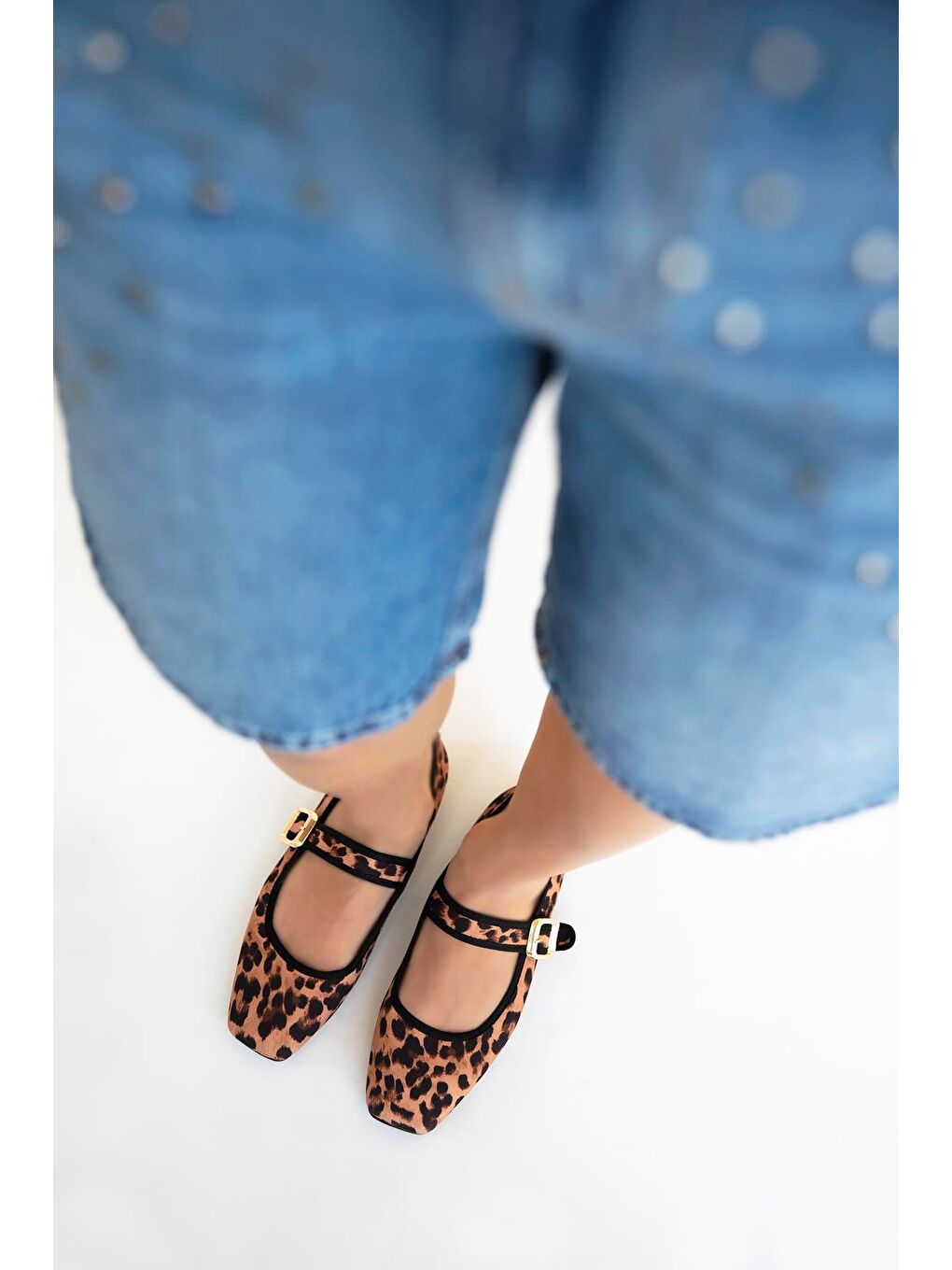 Kahverengi Carlisa Kadın  Kemer  Detay  Kumaş Babet Leopar-3