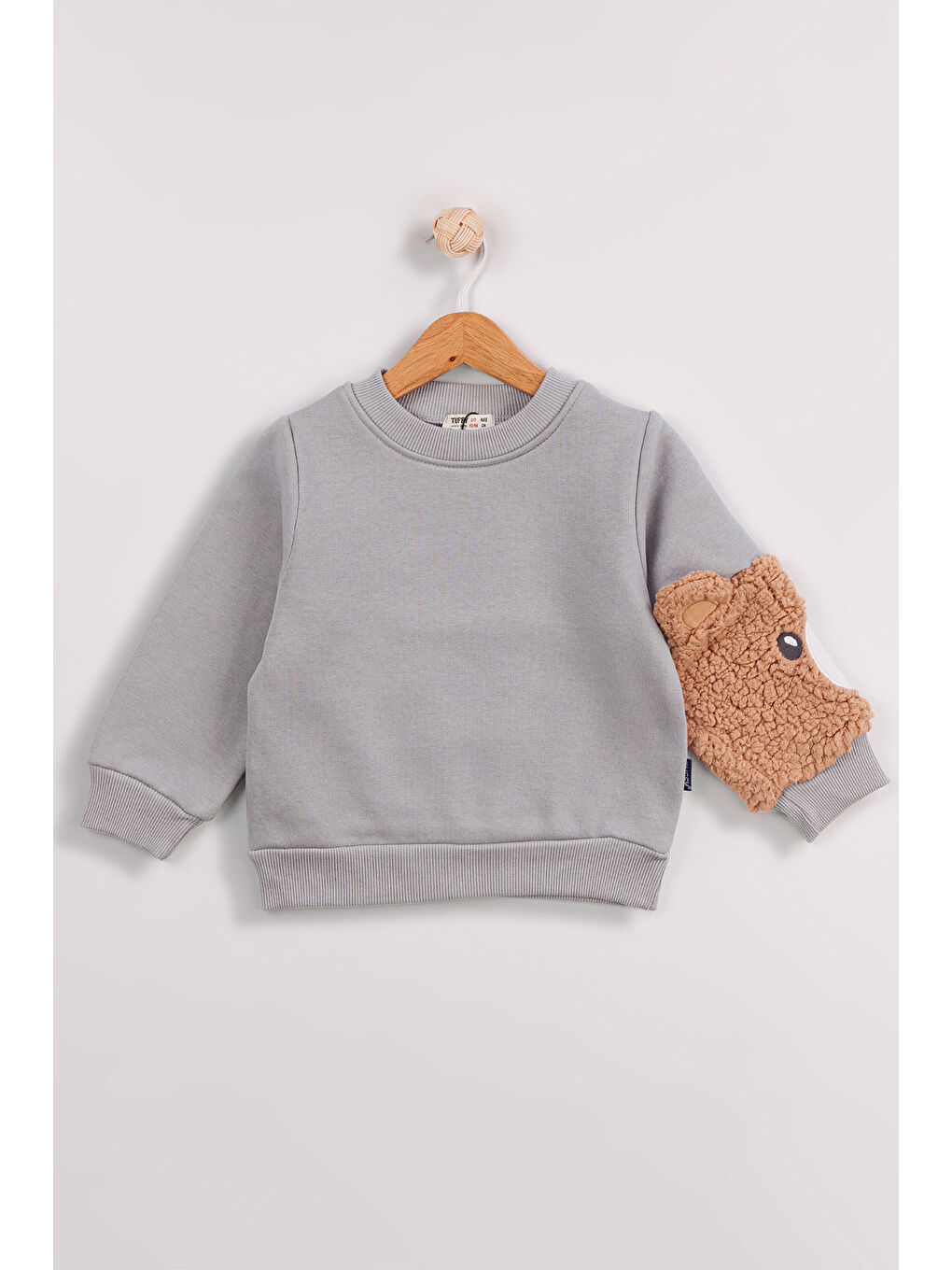 Yeşil Erkek Çocuk 2'li Paket Kalın Arkası Baskılı Sweatshirt-1