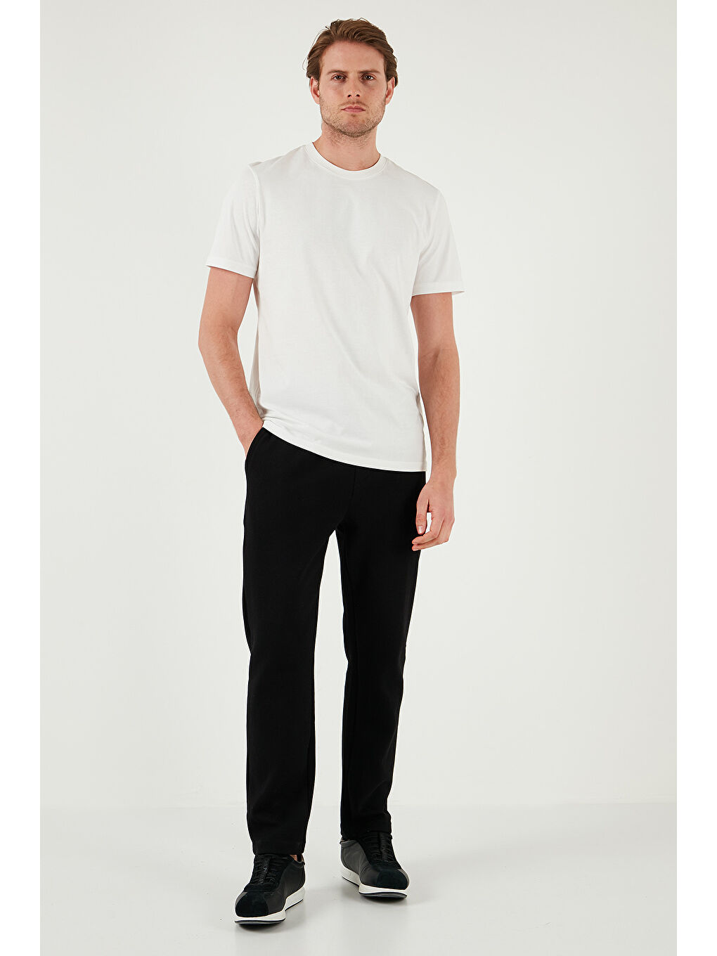 Buratti Siyah Pamuklu Regular Fit Normal Bel Düz Paça  Erkek Pantolon 5908059