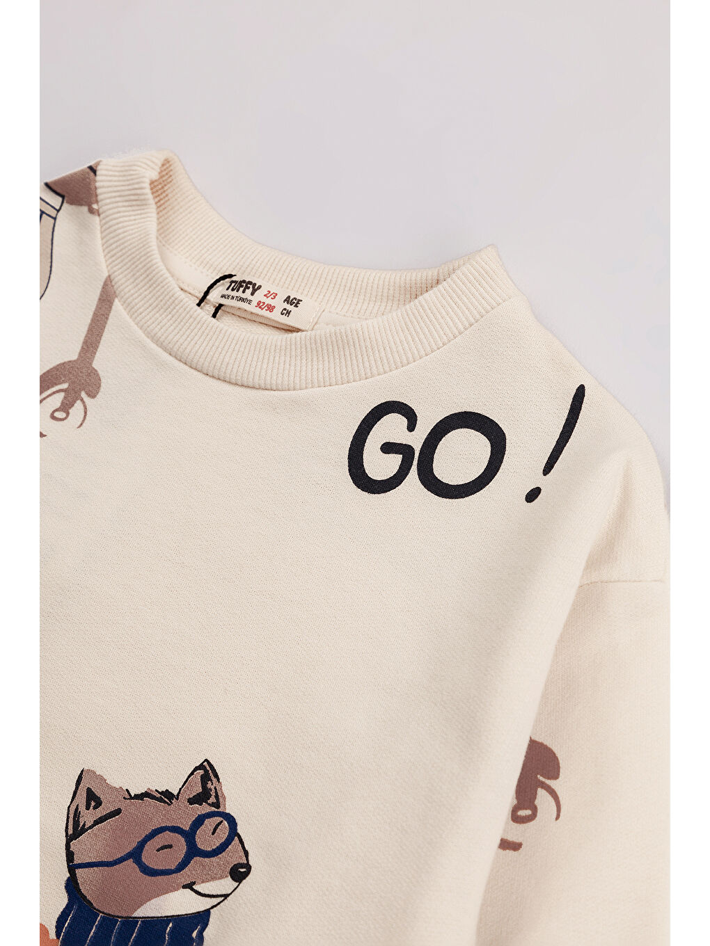 Ekru Erkek Çocuk 2'li Paket Basic Sweatshirt-3