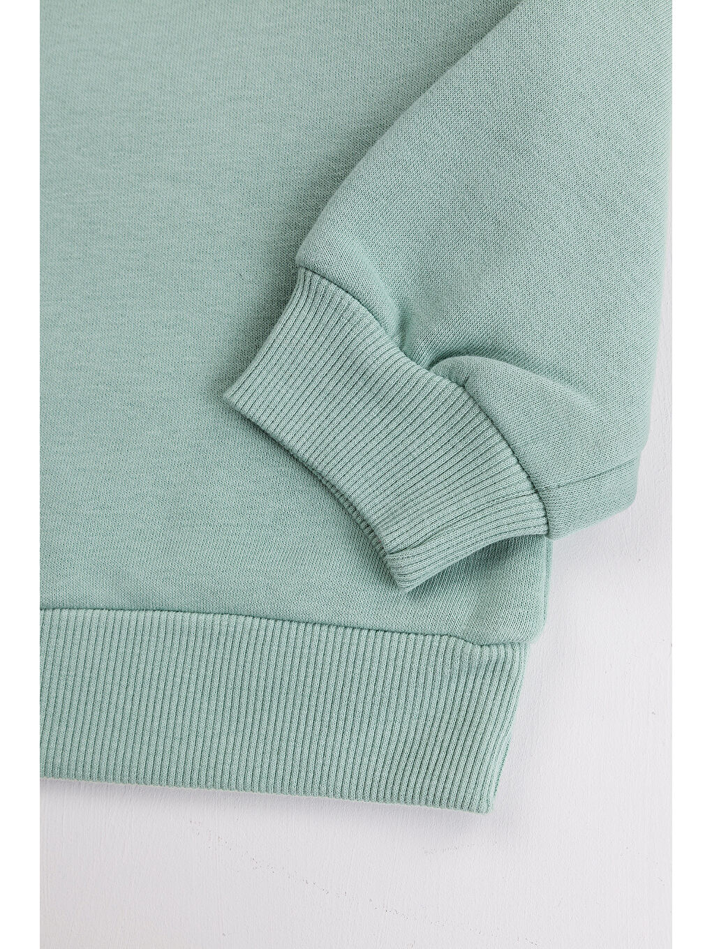 Yeşil Erkek Çocuk 2'li Paket Kalın Arkası Baskılı Sweatshirt-7