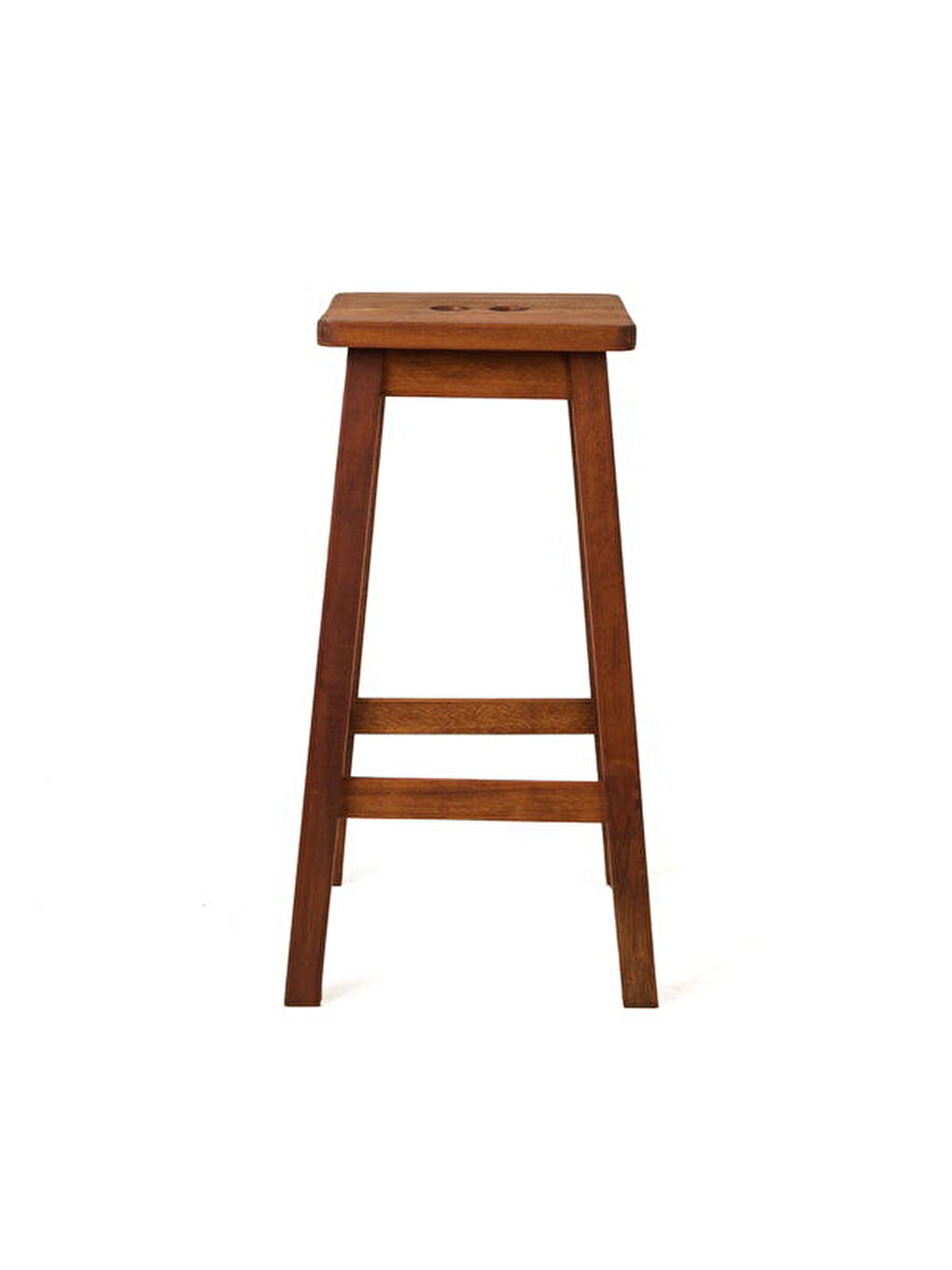 Kahverengi Santorini Orta Boy Tabure - Ceviz - 36x36x64 cm-1