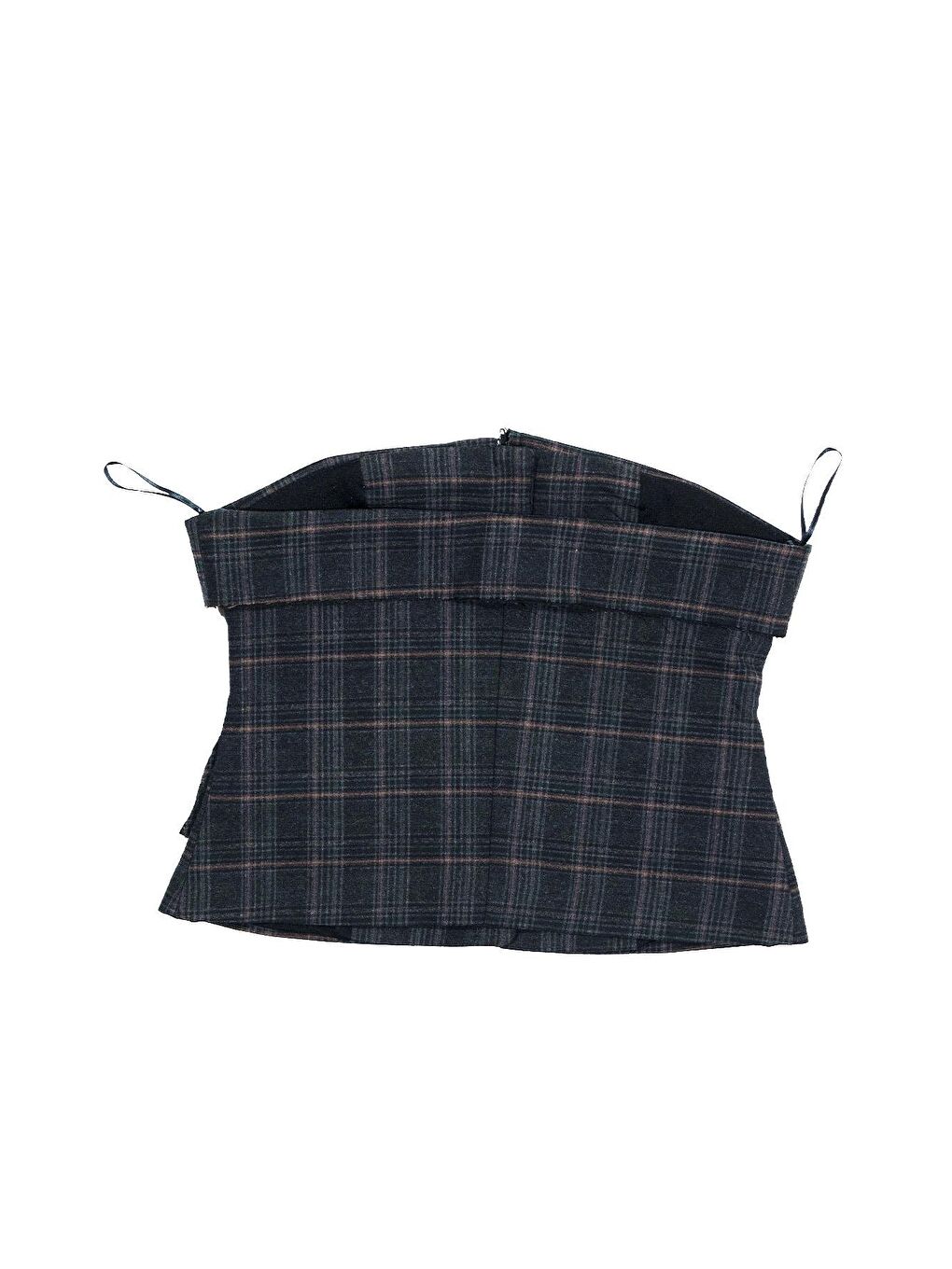 Lacivert Ekoseli Büstiyer-8