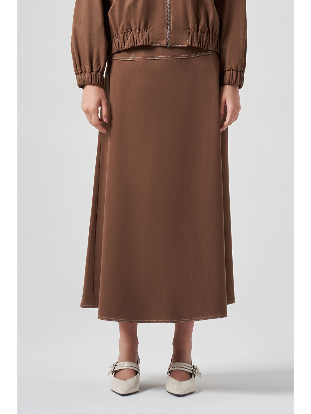 Kahverengi Çan Etek 8027 Koyu Kahve-1