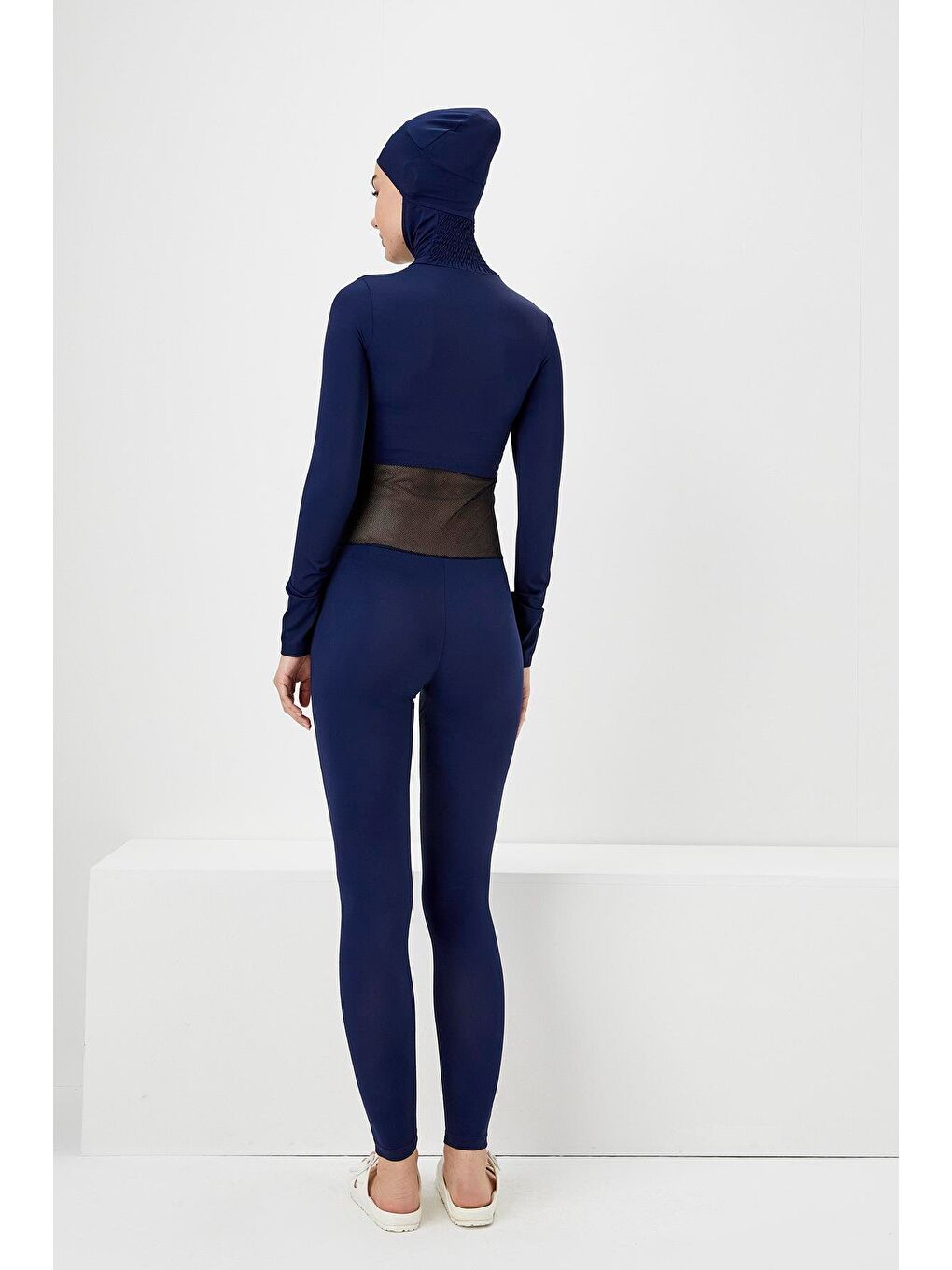 Fileli Lacivert Yüzücü Tulumu 2255-1