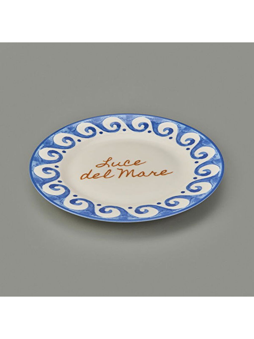 Kitchen Luve Del Mare Servis Tabağı - Krem / Mavi - 27 cm-1