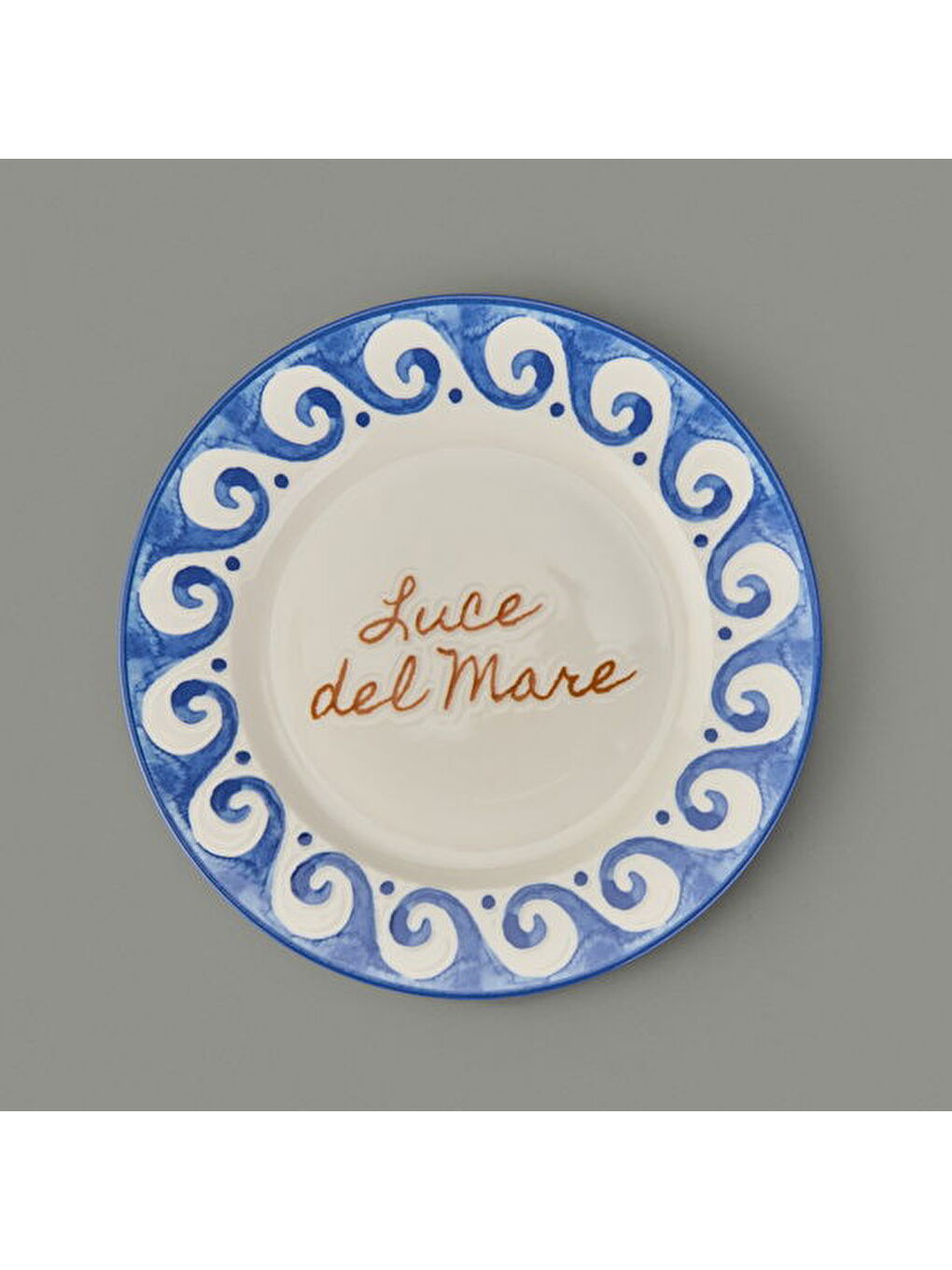 Kitchen Luve Del Mare Servis Tabağı - Krem / Mavi - 27 cm-3