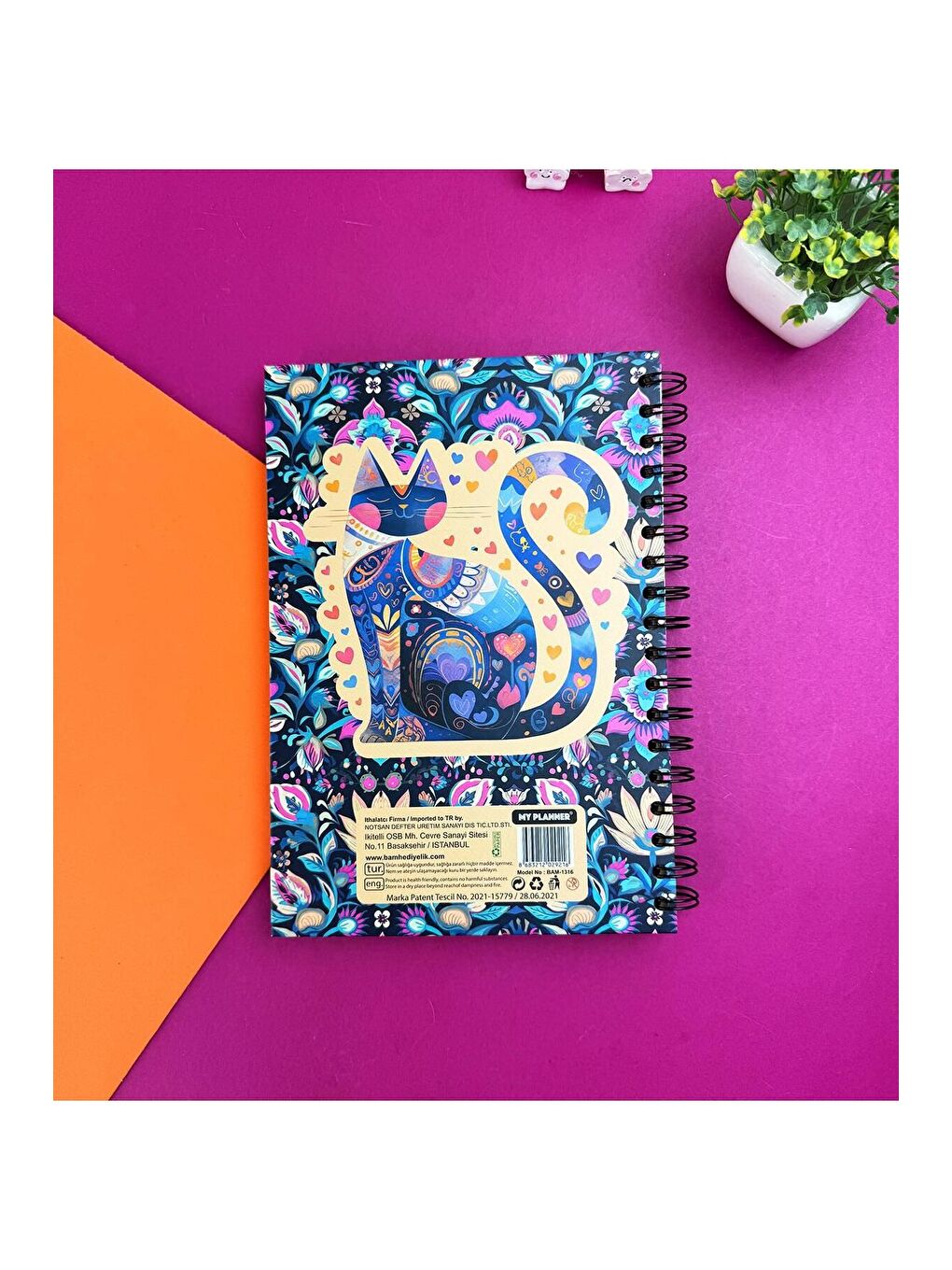 Mistik Kedi Tasarımlı Konuşan Ajanda-1