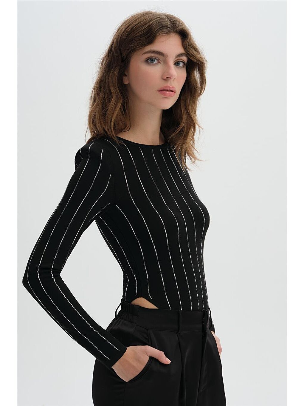 Siyah Vatkalı Triko Body-1