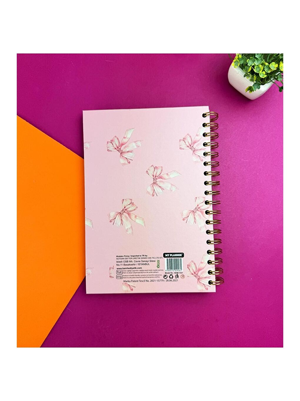 Altın Yaldızlı Fiyonk Tasarımlı Konuşan Ajanda-2