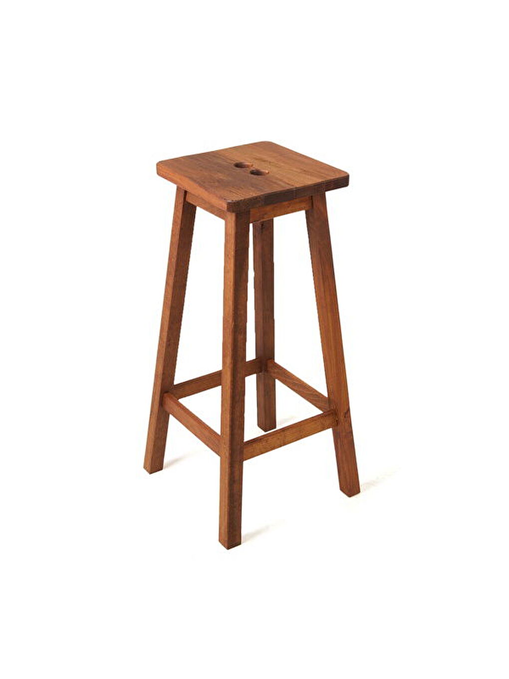 Kahverengi Santorini Büyük Boy Tabure - Ceviz - 36x36x74 cm