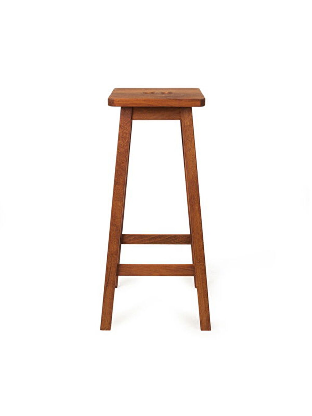 Kahverengi Santorini Büyük Boy Tabure - Ceviz - 36x36x74 cm-1