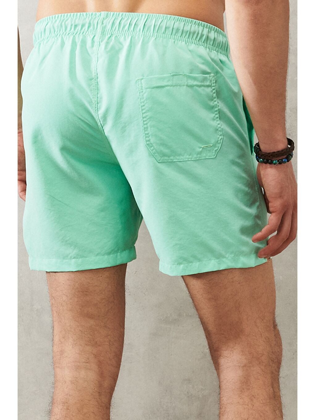 Mavi Erkek Mint Standart Fit Normal Kesim Cepli Hızlı Kuruyan Deniz Şortu-4