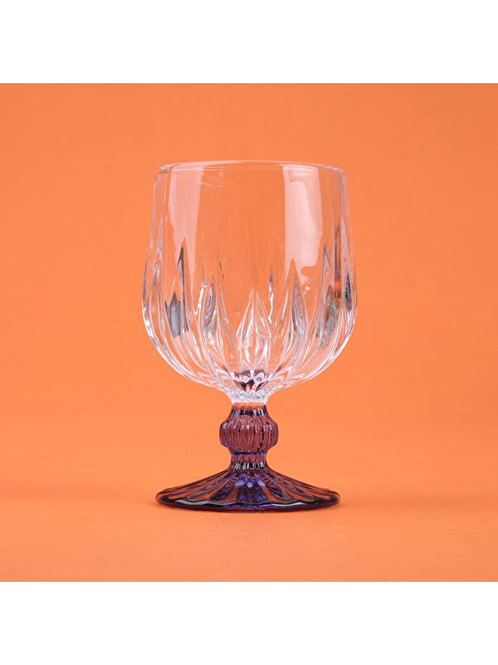 Renksiz Kitchen Ayaklı Borosilikat Cam Bardak - Mavi / Şeffaf - 210 ml