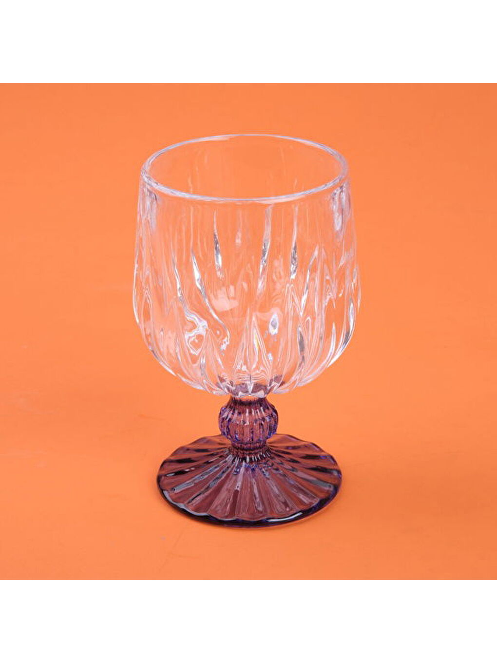 Renksiz Kitchen Ayaklı Borosilikat Cam Bardak - Mavi / Şeffaf - 210 ml-1