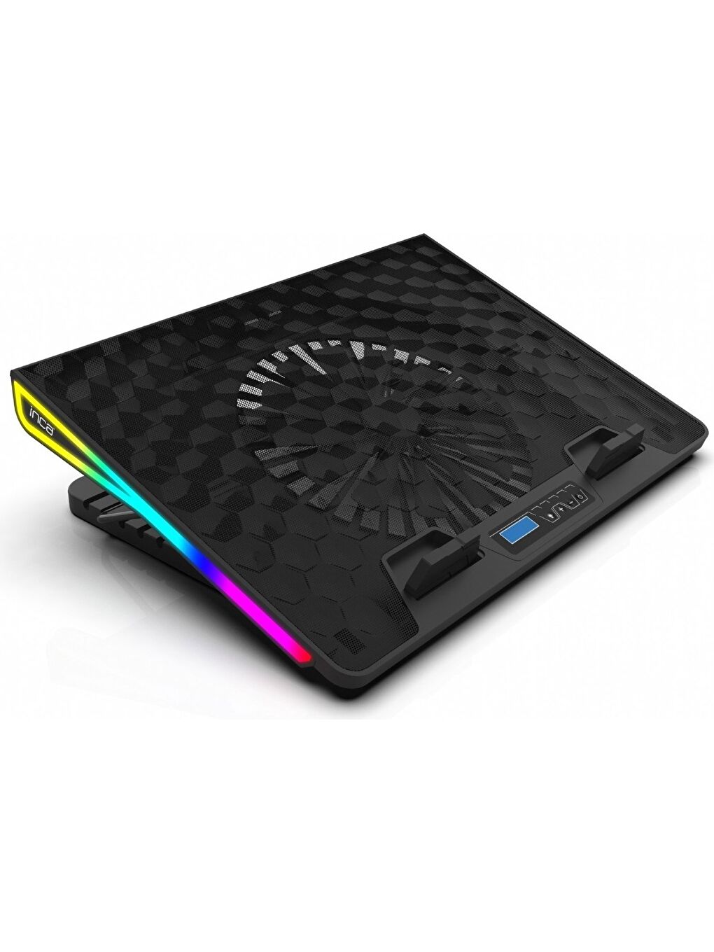 Inca INC-608GMS Bıg Fan, Rgb LCD Panel, 7 Rgb Mode 13 ”-18” Gaming Notebook Soğutucu