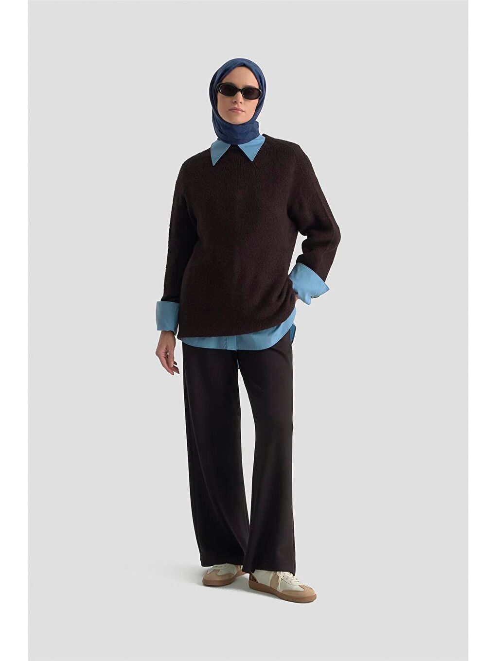 Beli Lastikli Palazzo Pantolon 25Kd4039 Siyah-1