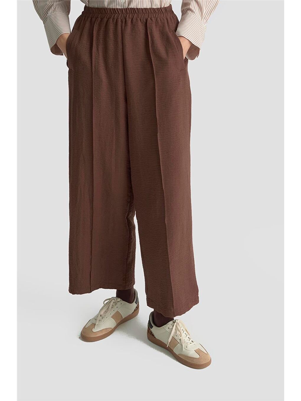 Kahverengi Önü Dikişli Pantolon 25Kd1004 Kakao