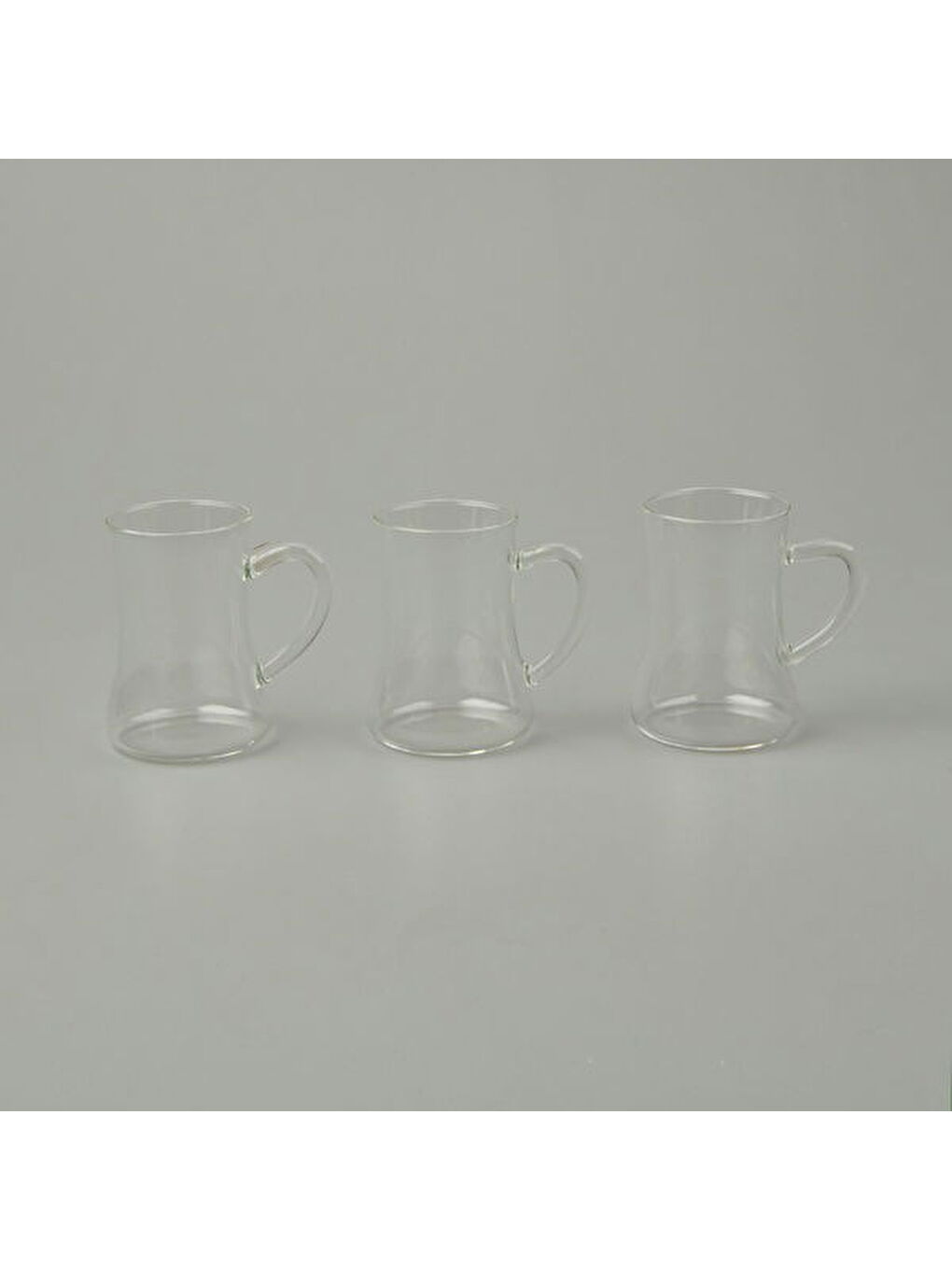 Renksiz Keyif 3'lü Cam Kupa - Şeffaf - 180 ml-4