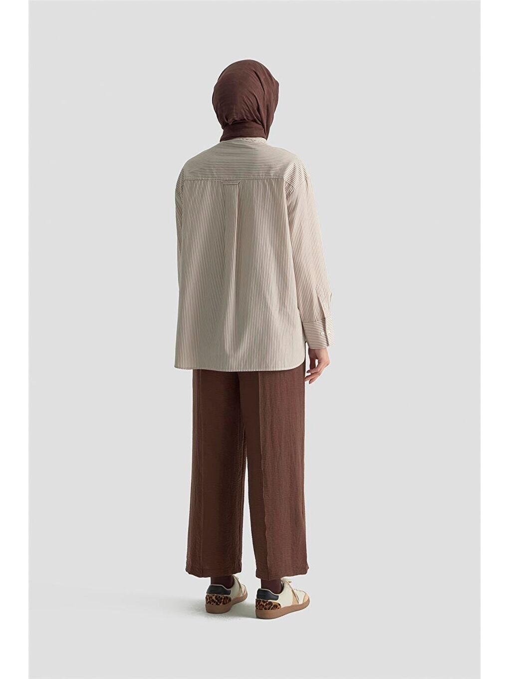 Kahverengi Önü Dikişli Pantolon 25Kd1004 Kakao-3