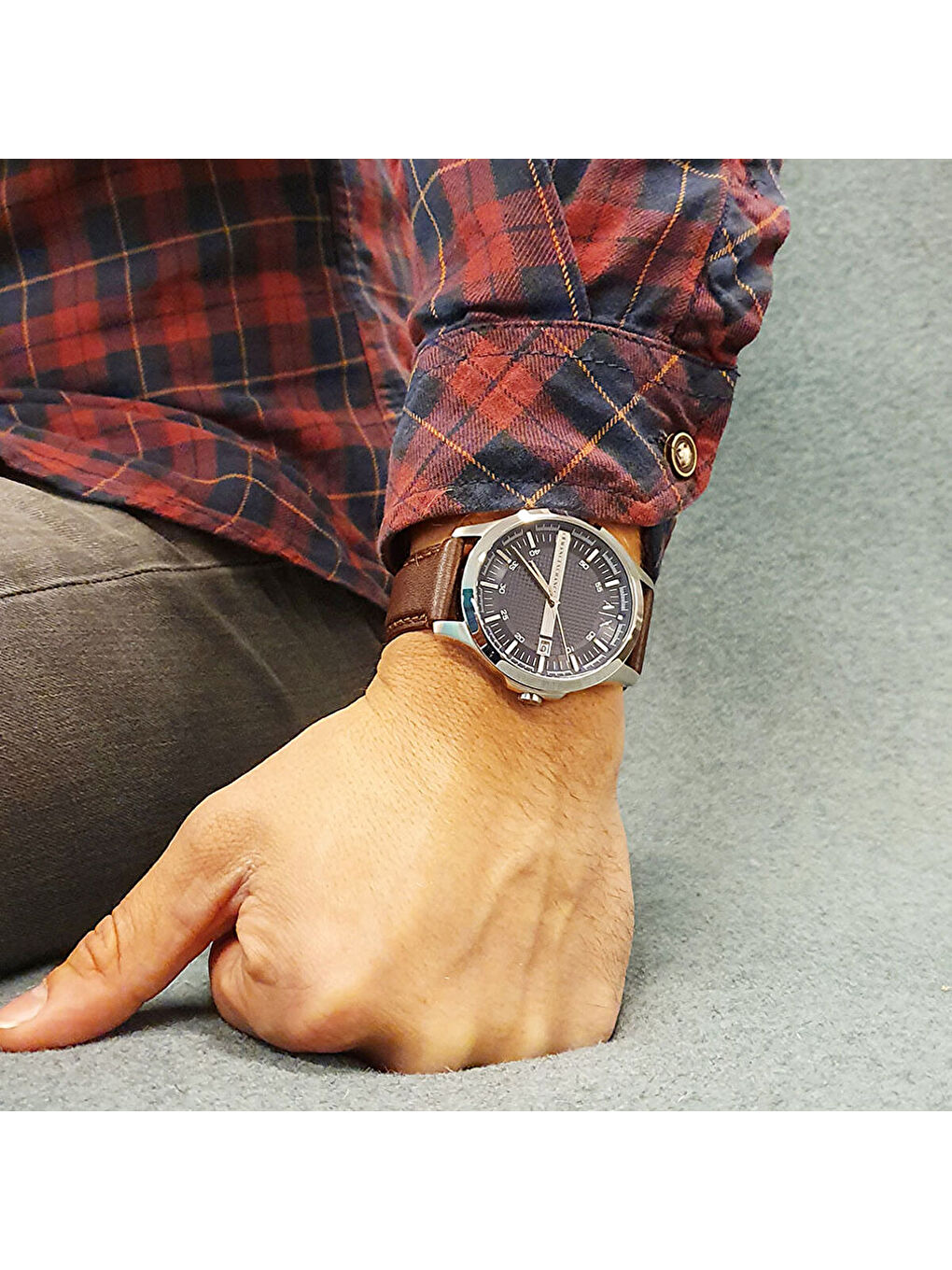 Kahverengi AX2133 Erkek Kol Saati-3