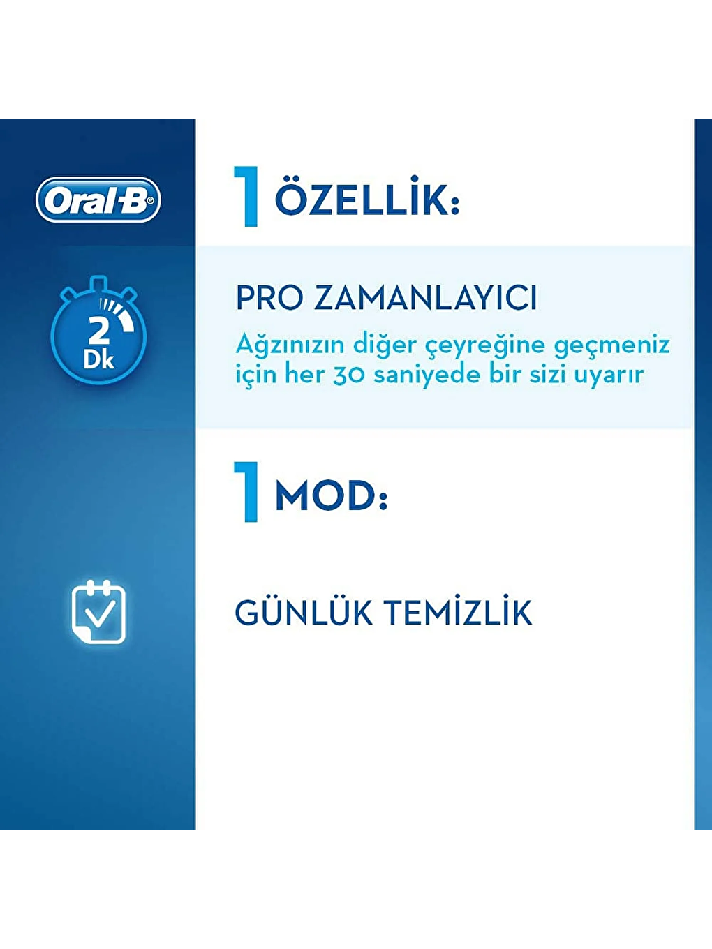 Oral-B Beyaz Pro1 750 Şarj Edilebilir Diş Fırçası Beyaz+Seyahat Kabı Hediye - 2