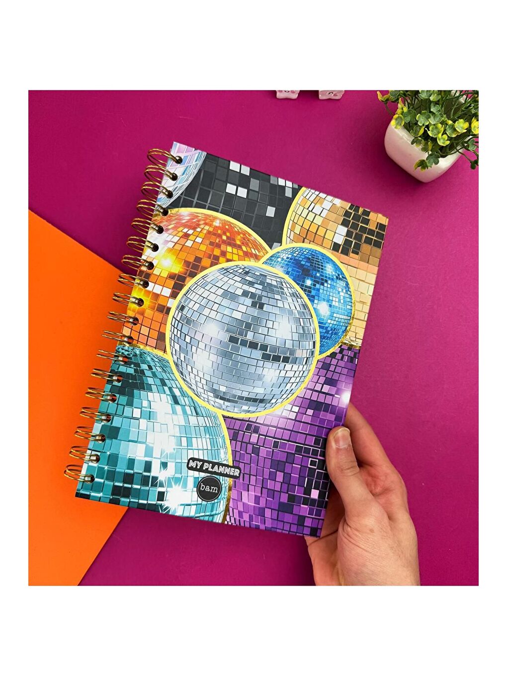 Yaldızlı Disko Topu Tasarımlı Konuşan Ajanda-2