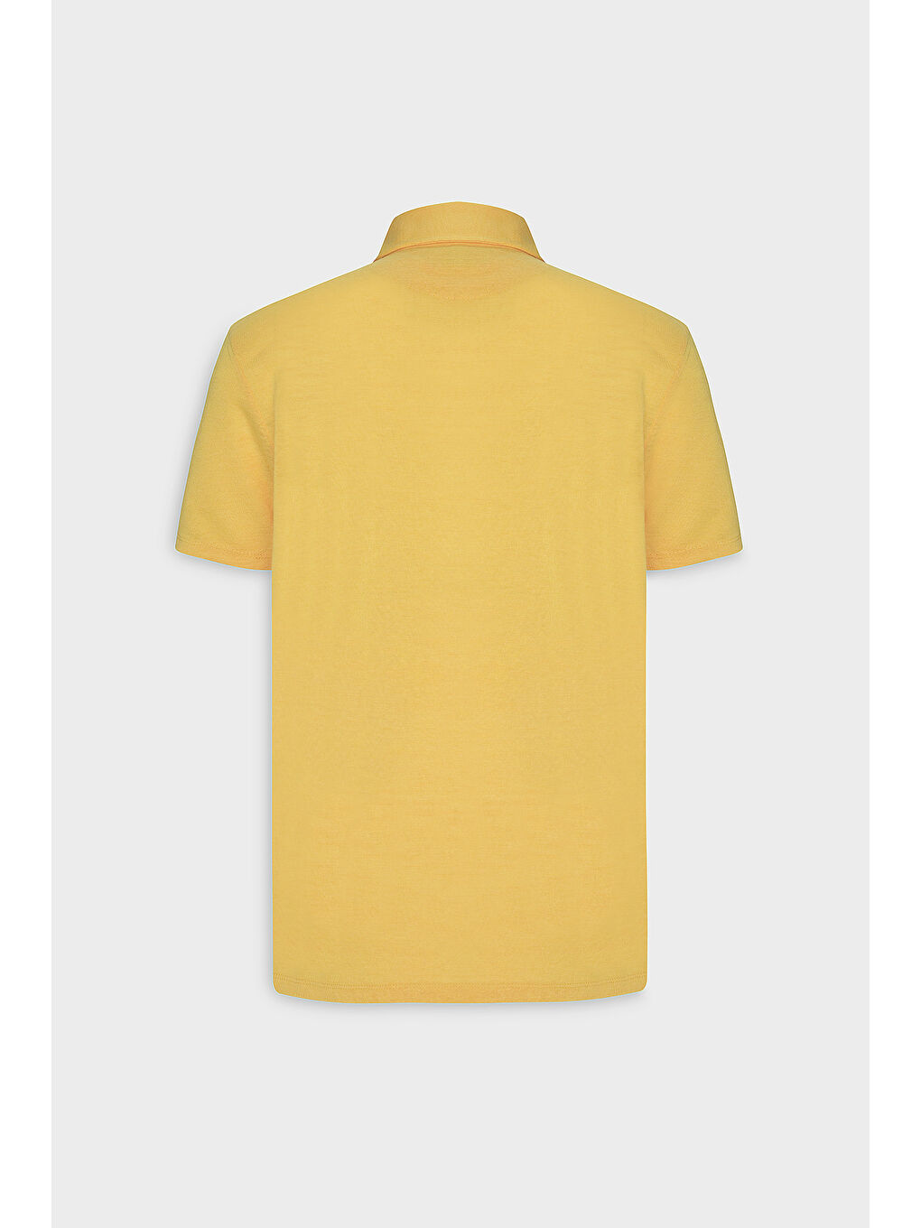 Erkek Koyu Sarı Slim Fit Dar Kesim Polo Yaka Düz Casual Tişört-8