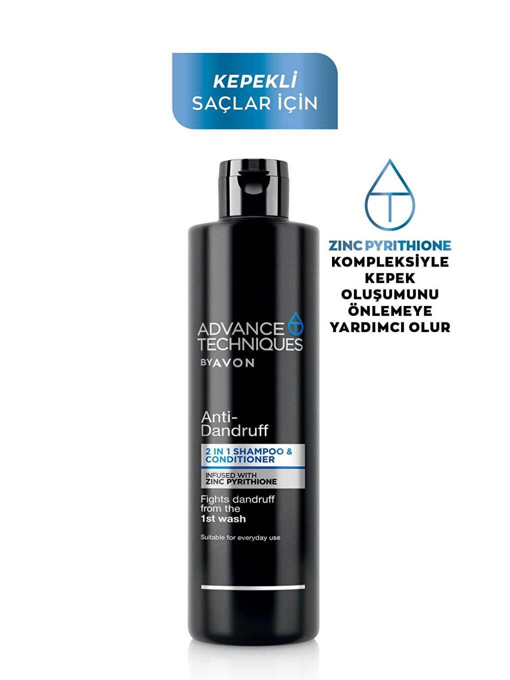 AVON Advance Techniques Kepek Karşıtı 2'si 1 Arada Şampuan ve Saç Kremi 400 Ml. Üçlü Set - 2