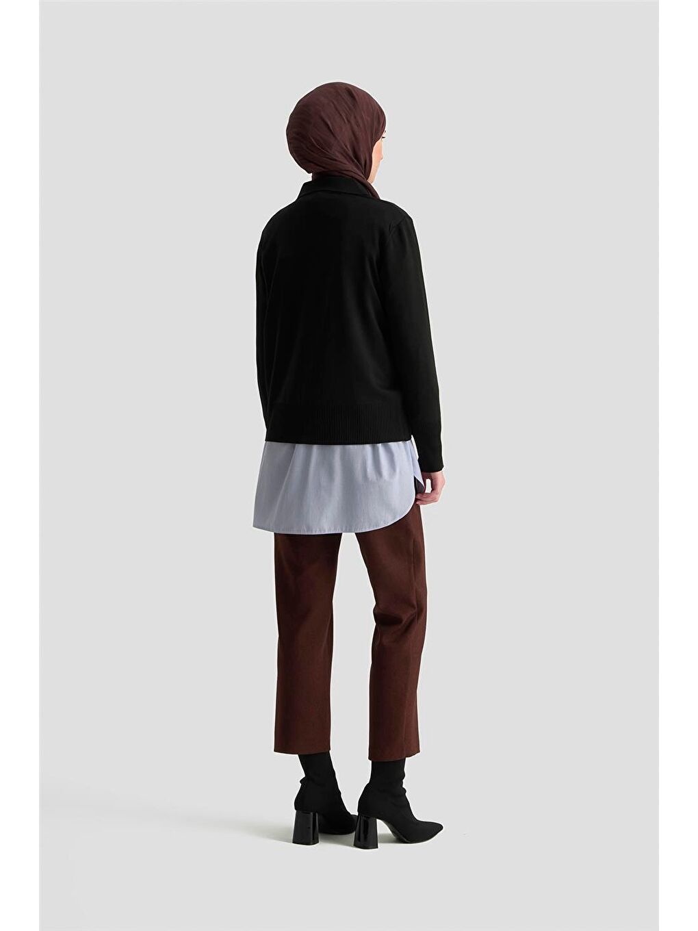 Kahverengi Beli Lastikli Klasik Pantolon 25Kd1113 Kahve-1