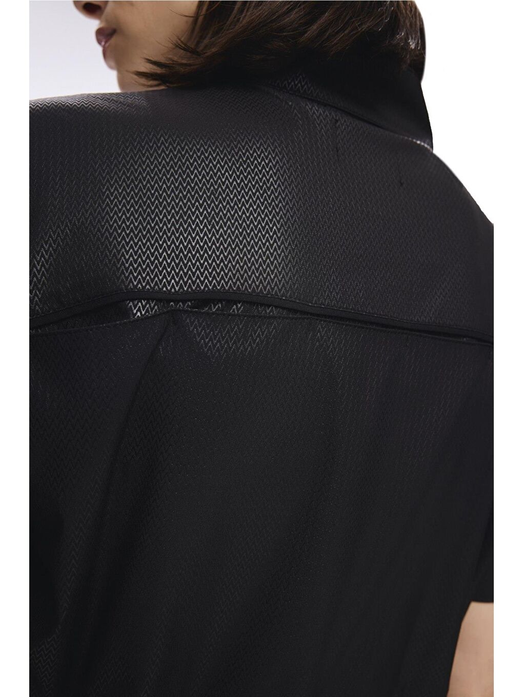 Kemer Toka Detaylı Dokulu Kumaş Siyah 5 Parça Yarı Kapalı Mayo Takımı 5039-5