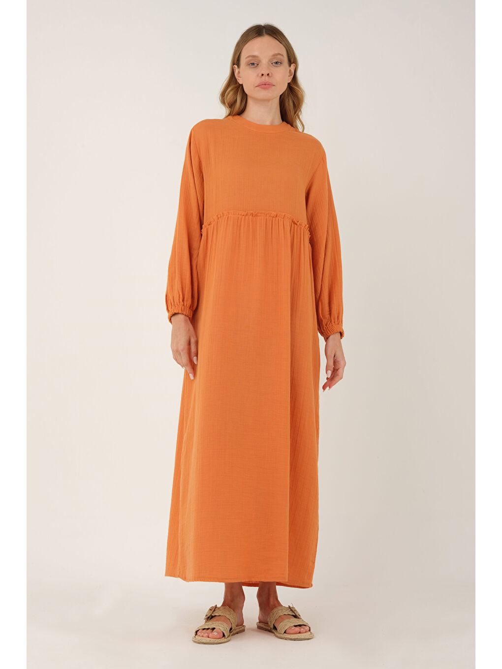 Müslin Elbise Turuncu