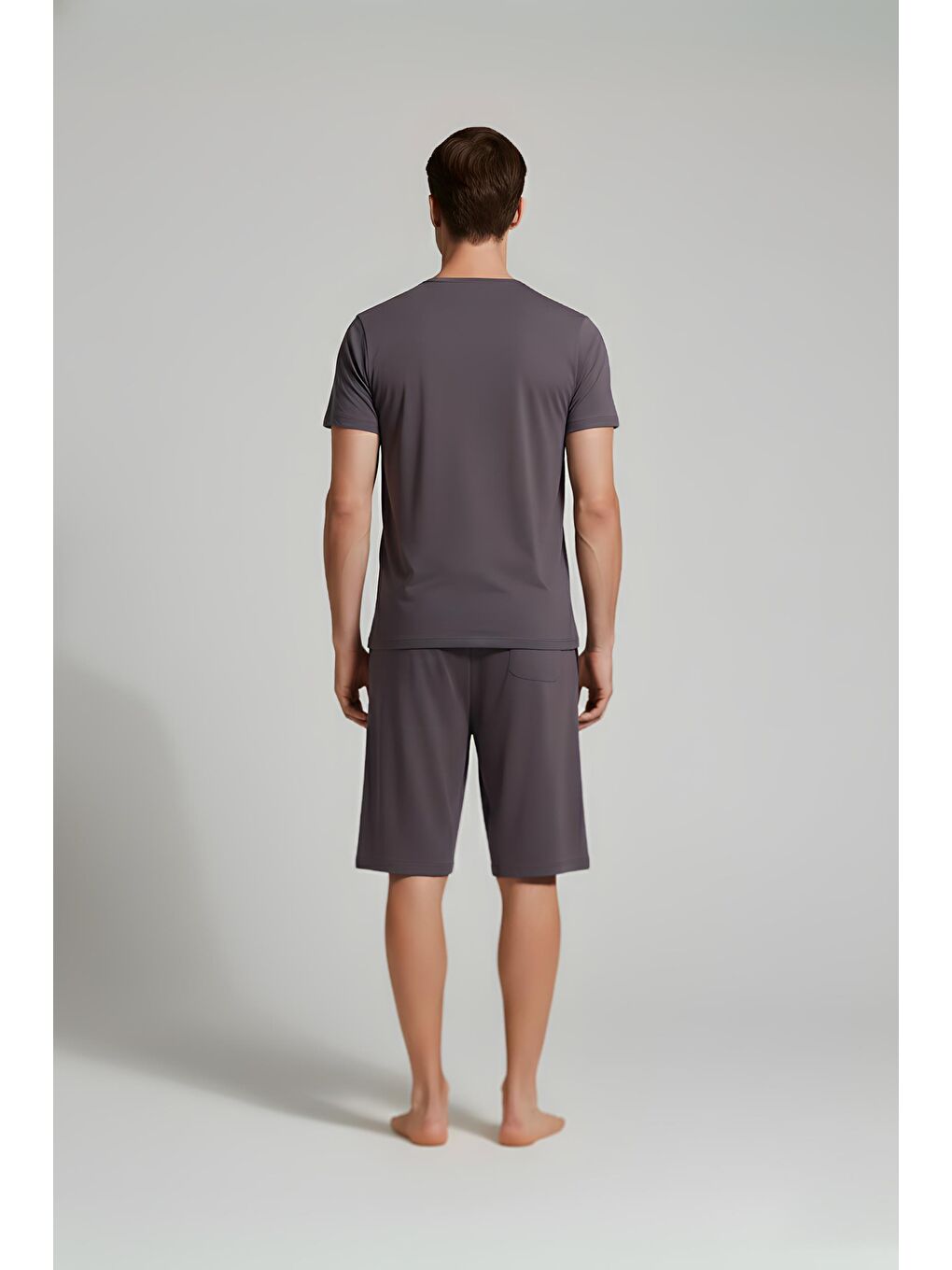 Antrasit Erkek Kısa Cepli Esnek Elastanlı Viskoz Şort MAN03-3