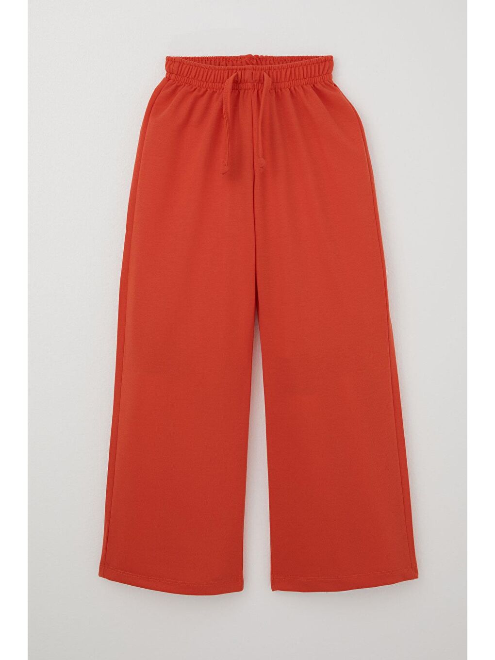 Kız Çocuk Eşofman Altı Bağcık Aksesuarlı Beli Lastikli Turuncu (5-9 Yaş)